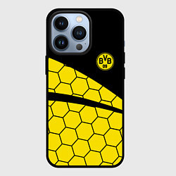 Чехол для iPhone 13 Pro Боруссия - borussia желтые соты, цвет: 3D-черный