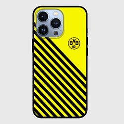 Чехол для iPhone 13 Pro Borussia черные полосы, цвет: 3D-черный