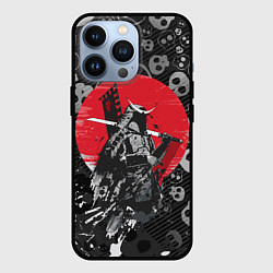 Чехол для iPhone 13 Pro Призрак Цусимы Самурай Красное солнце Япония, цвет: 3D-черный