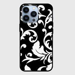 Чехол для iPhone 13 Pro Minimalist floral pattern, цвет: 3D-черный