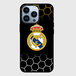 Чехол для iPhone 13 Pro Real madrid соты, цвет: 3D-черный