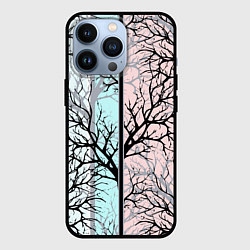 Чехол для iPhone 13 Pro Абстрактный узор tree branches, цвет: 3D-черный