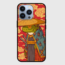 Чехол для iPhone 13 Pro Старая самурайская лягуха, цвет: 3D-черный