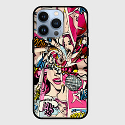 Чехол для iPhone 13 Pro Twisted pop atr pattern, цвет: 3D-черный