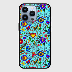 Чехол для iPhone 13 Pro FLOWER PALETTE, цвет: 3D-черный