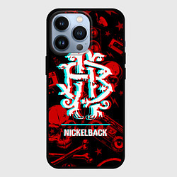 Чехол для iPhone 13 Pro Nickelback Rock Glitch, цвет: 3D-черный