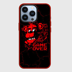 Чехол для iPhone 13 Pro Пять ночей с фредди - game over, цвет: 3D-красный