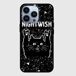 Чехол для iPhone 13 Pro Группа Nightwish и Рок Кот, цвет: 3D-черный