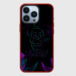 Чехол для iPhone 13 Pro Five Nights At Freddys - пламя neon, цвет: 3D-красный