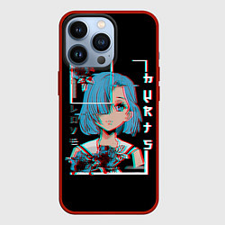 Чехол для iPhone 13 Pro Love Anime Girl Flowers, цвет: 3D-красный