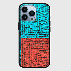 Чехол для iPhone 13 Pro Каменно-кирпичная броня - Оранжевый, цвет: 3D-черный