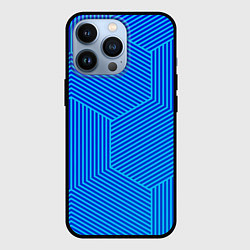 Чехол iPhone 13 Pro Blue geometry линии