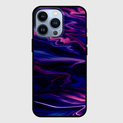 Чехол для iPhone 13 Pro Фиолетово-розовый абстрактный узор, цвет: 3D-черный