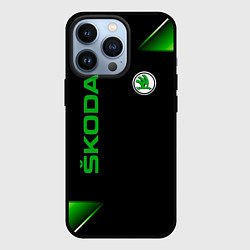 Чехол для iPhone 13 Pro Skoda Sport Абстракция, цвет: 3D-черный