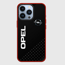 Чехол для iPhone 13 Pro Opel Карбон, цвет: 3D-красный