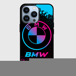 Чехол для iPhone 13 Pro BMW - neon gradient, цвет: 3D-черный