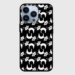Чехол для iPhone 13 Pro Крадущиеся Коты, цвет: 3D-черный
