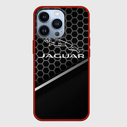 Чехол для iPhone 13 Pro Jagur абстракция карбо, цвет: 3D-красный