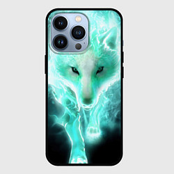 Чехол для iPhone 13 Pro Волк из света, цвет: 3D-черный
