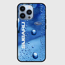 Чехол для iPhone 13 Pro Subaru - капли, цвет: 3D-черный