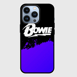 Чехол для iPhone 13 Pro David Bowie purple grunge, цвет: 3D-черный