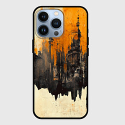 Чехол для iPhone 13 Pro Гранжевый город, цвет: 3D-черный
