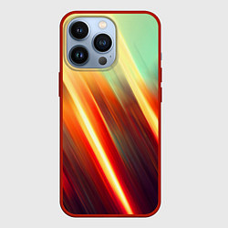 Чехол для iPhone 13 Pro Яркие размытые полосы, цвет: 3D-красный