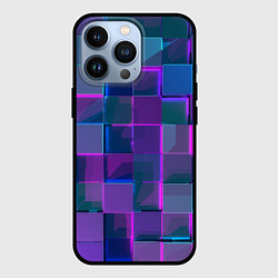 Чехол для iPhone 13 Pro Неоновый киберпанк кубизм, цвет: 3D-черный