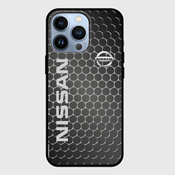 Чехол для iPhone 13 Pro Nissan карбон, цвет: 3D-черный