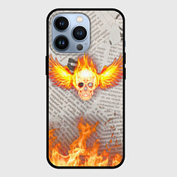 Чехол iPhone 13 Pro Горящая газета