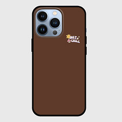Чехол iPhone 13 Pro Just chill ретро дизайн с ромашками