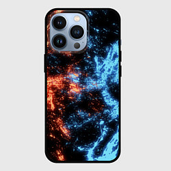 Чехол для iPhone 13 Pro Fire and Water Огонь и вода, цвет: 3D-черный