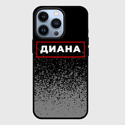 Чехол для iPhone 13 Pro Диана - в красной рамке на темном, цвет: 3D-черный