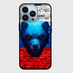 Чехол для iPhone 13 Pro Русский медведь арт, цвет: 3D-черный