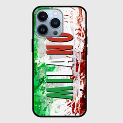 Чехол для iPhone 13 Pro Флаг Италии - кляксы, цвет: 3D-черный