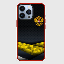 Чехол iPhone 13 Pro Золотой герб black gold