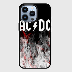 Чехол для iPhone 13 Pro AC DC огонь-пламя, цвет: 3D-черный