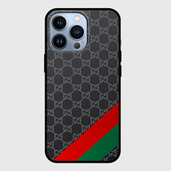 Чехол для iPhone 13 Pro В стиле gucci, цвет: 3D-черный