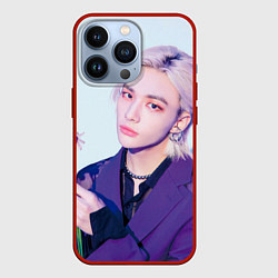 Чехол для iPhone 13 Pro Stray Kids 2nd World Tour Maniac Hyunjin, цвет: 3D-красный