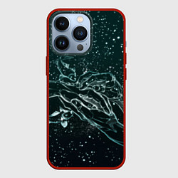 Чехол для iPhone 13 Pro Объятие рук и волшебные карпы, цвет: 3D-красный