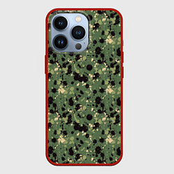 Чехол для iPhone 13 Pro Милитари клякса мини, цвет: 3D-красный