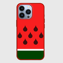 Чехол для iPhone 13 Pro Сочный летний арбуз, цвет: 3D-красный