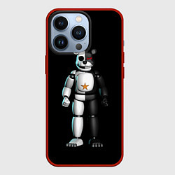 Чехол для iPhone 13 Pro Monokuma and FNAF, цвет: 3D-красный