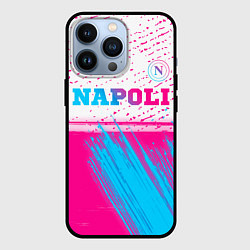 Чехол для iPhone 13 Pro Napoli neon gradient style: символ сверху, цвет: 3D-черный