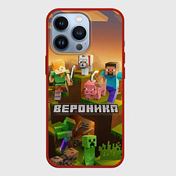 Чехол для iPhone 13 Pro Вероника Minecraft, цвет: 3D-красный