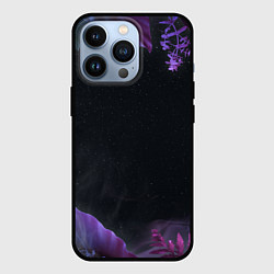 Чехол для iPhone 13 Pro Неоновые космические тропики, цвет: 3D-черный