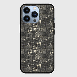 Чехол для iPhone 13 Pro Надписи и глаз, цвет: 3D-черный
