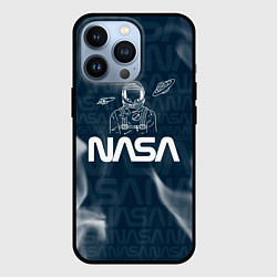 Чехол для iPhone 13 Pro Nasa - космонавт - паттерн, цвет: 3D-черный