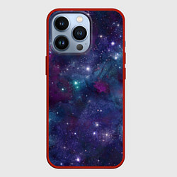 Чехол для iPhone 13 Pro Бесконечность звездного неба, цвет: 3D-красный