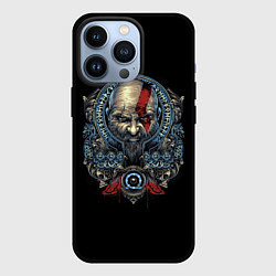 Чехол для iPhone 13 Pro Кратос и клики хаоса GoW Ragnarok, цвет: 3D-черный